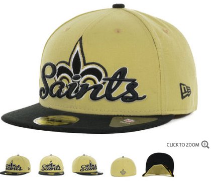 New Orleans Saints New Era Script Down 59FIFTY Hat 60d17